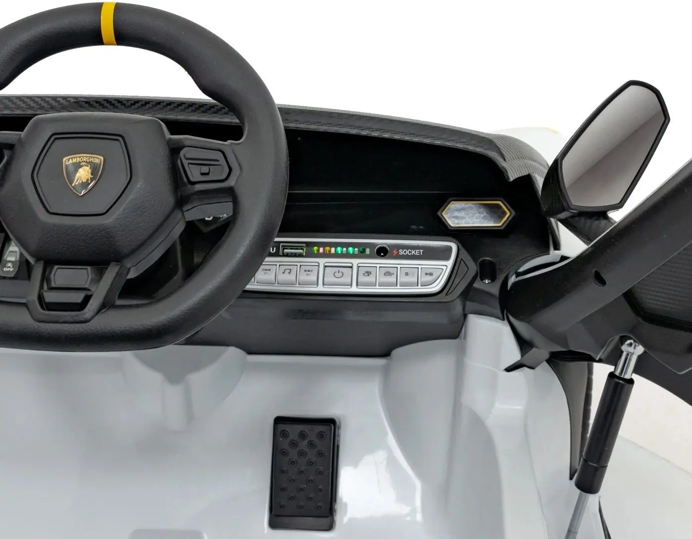 Masinuta electrica Ramiz Lamborghini Invencible (White)