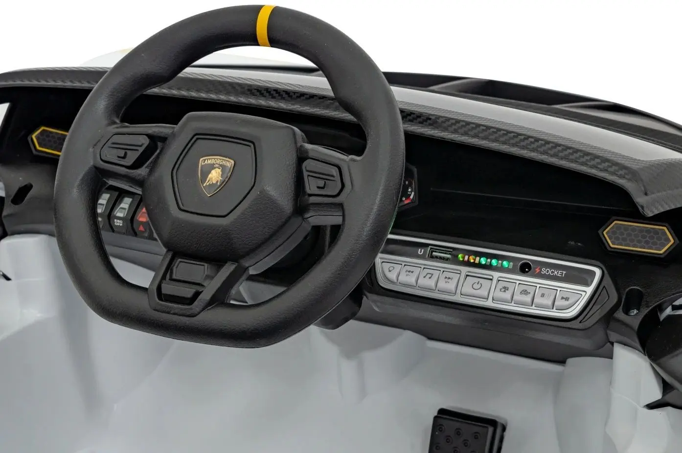 Masinuta electrica Ramiz Lamborghini Invencible (White)