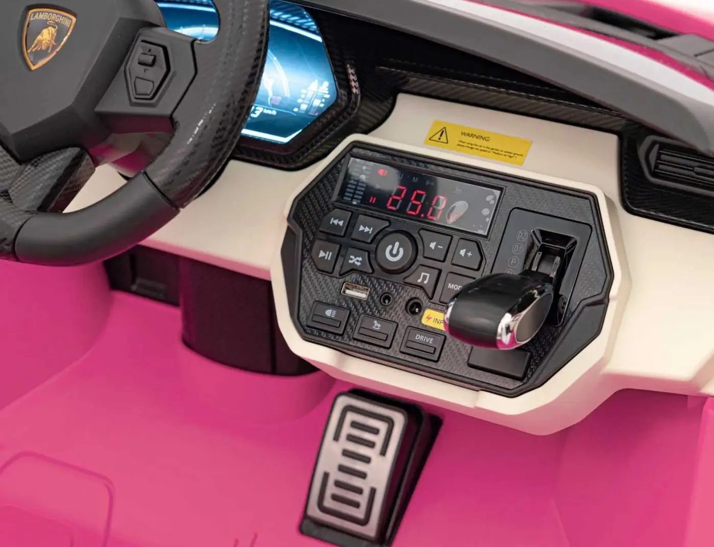 Masinuta electrica Ramiz Lamborghini Sian (Pink) - 7
