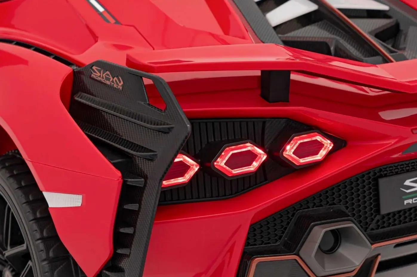 Masinuta electrica Ramiz Lamborghini Sian (Red) - 12