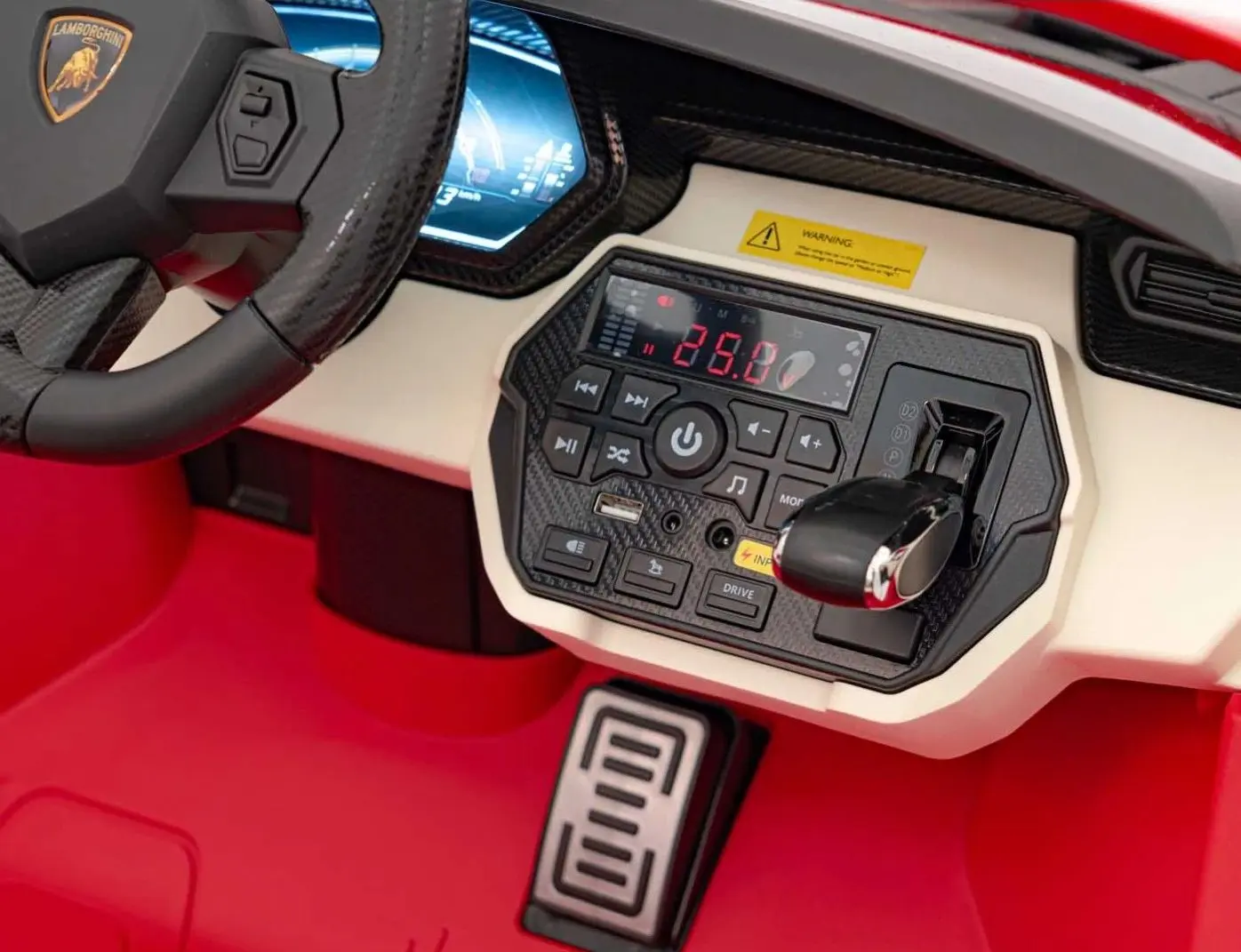 Masinuta electrica Ramiz Lamborghini Sian (Red) - 7