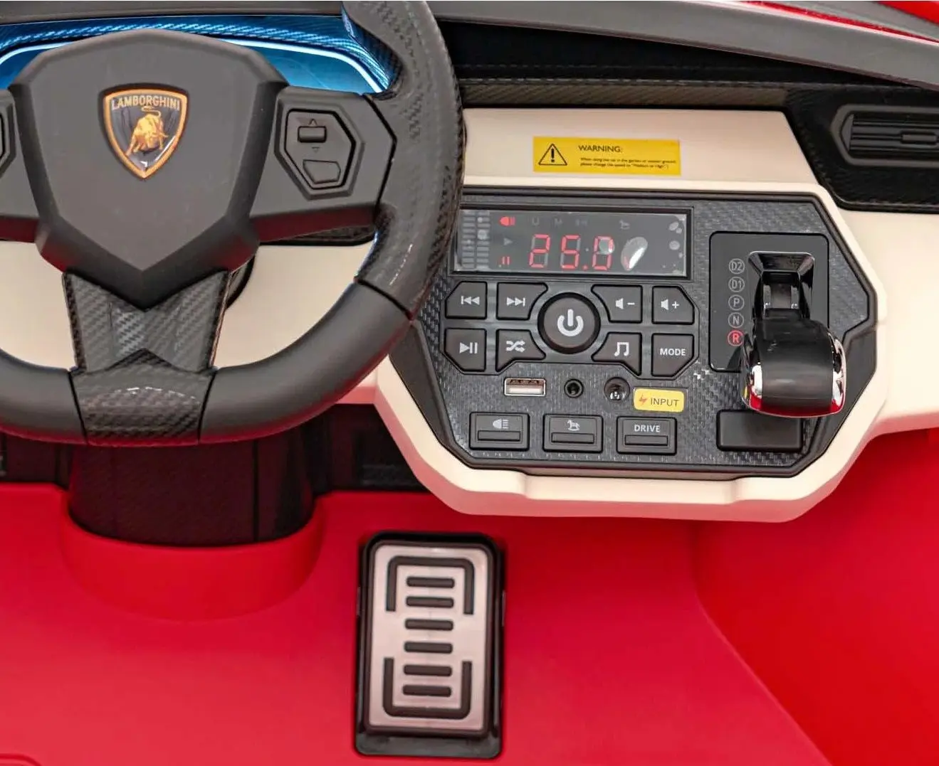 Masinuta electrica Ramiz Lamborghini Sian (Red) - 6