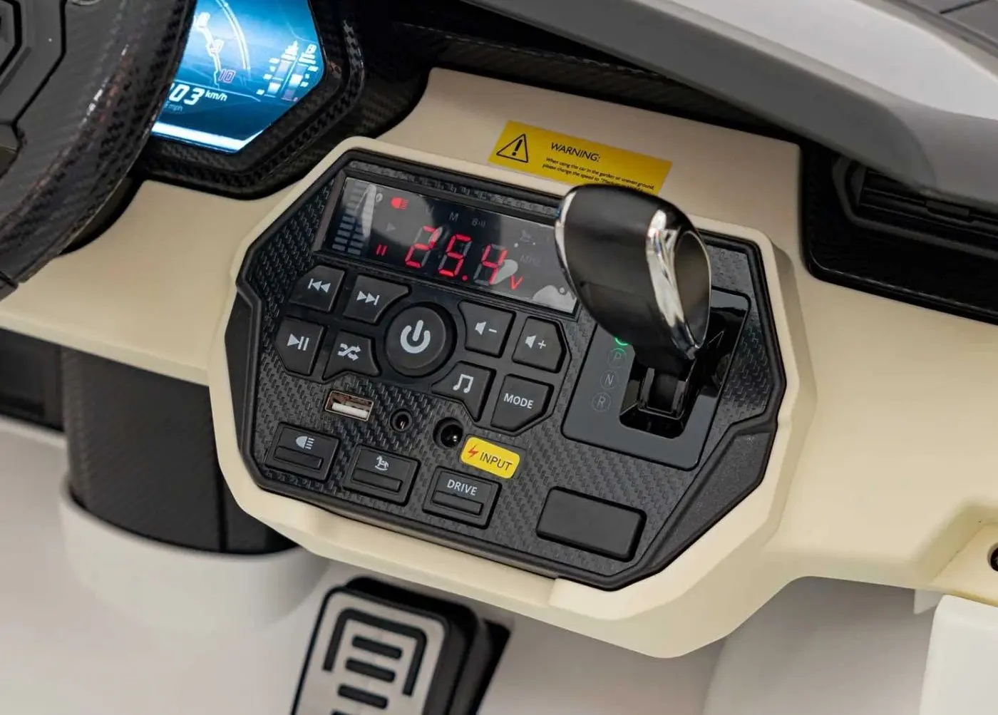 Masinuta electrica Ramiz Lamborghini Sian (White) - 5