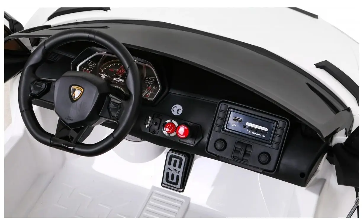 Masinuta electrica Ramiz Lamborghini SVJ Drift (White) - 6