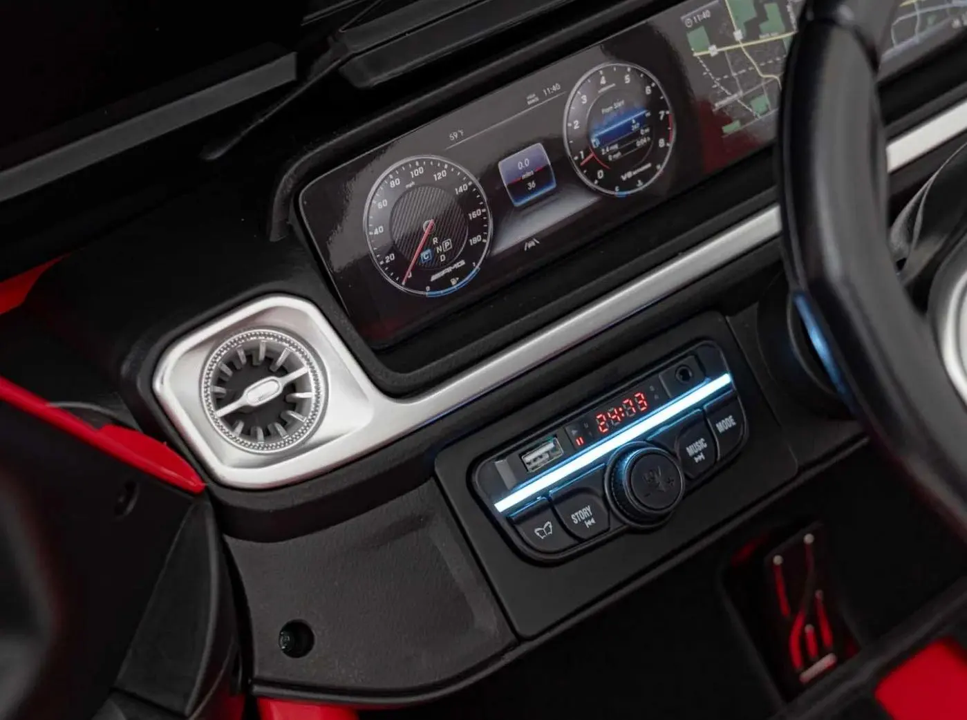 Masinuta electrica Ramiz Mercedes Benz G63 AMG XXL (Red) - 12