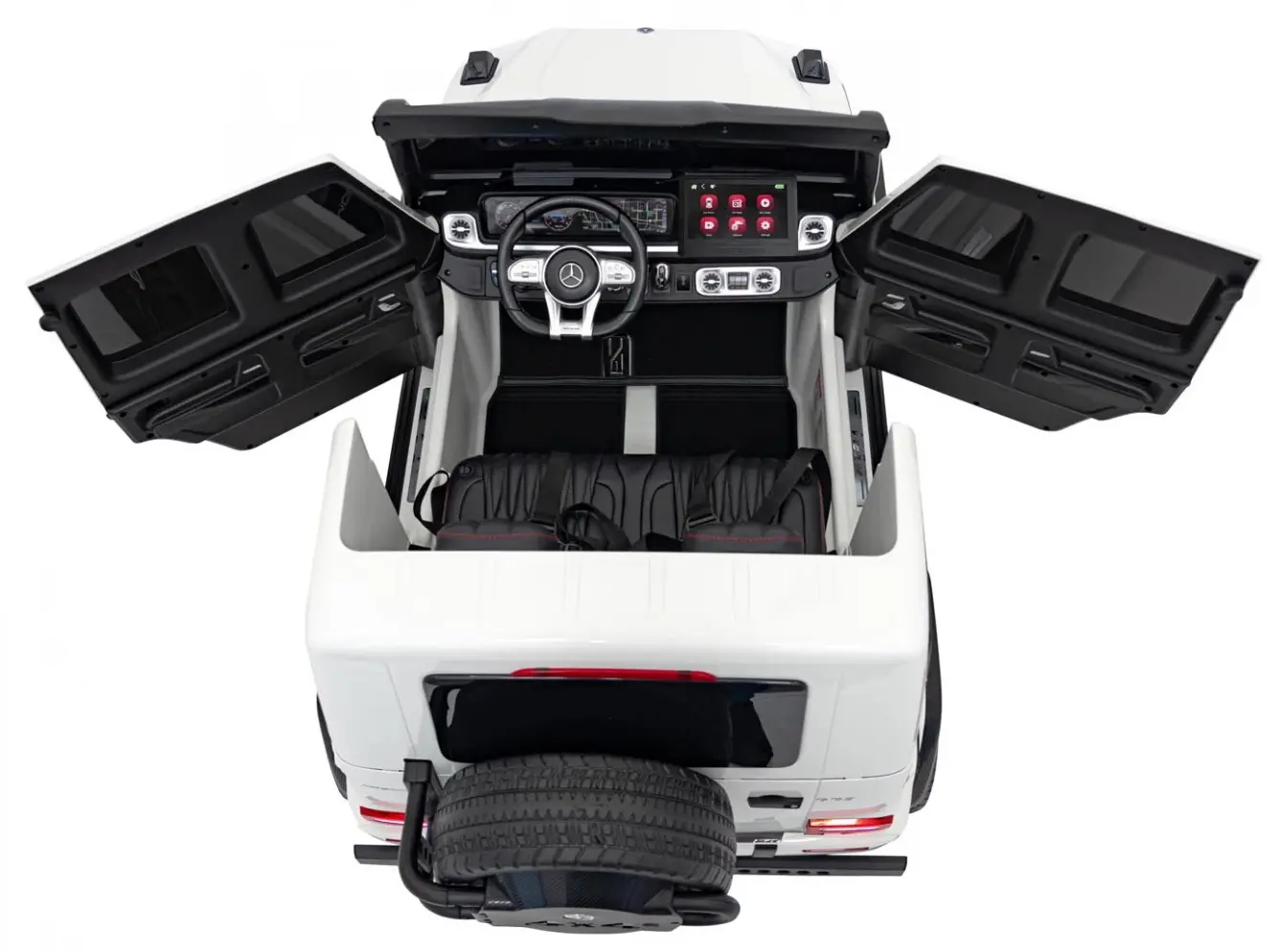 Masinuta electrica Ramiz Mercedes Benz G63 AMG XXL Strong MP4 (White)