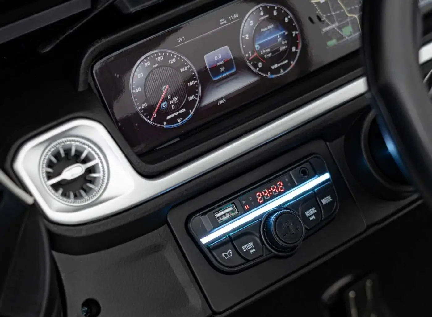 Masinuta electrica Ramiz Mercedes Benz G63 AMG XXL (White) - 9