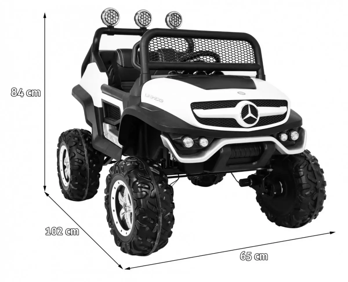 Masinuta electrica Ramiz Mercedes Benz Unimog (White)