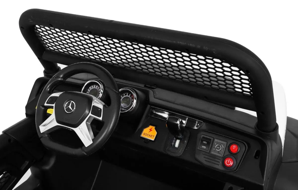 Masinuta electrica Ramiz Mercedes Benz Unimog (White)