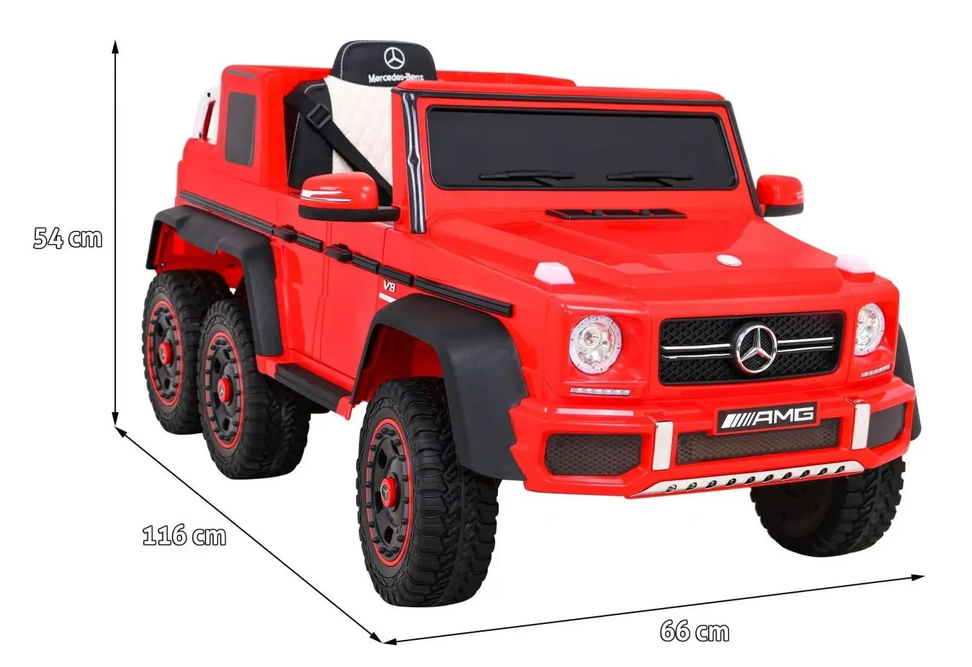 Masinuta electrica Ramiz Mercedes G63 AMG 6x6 (Red)