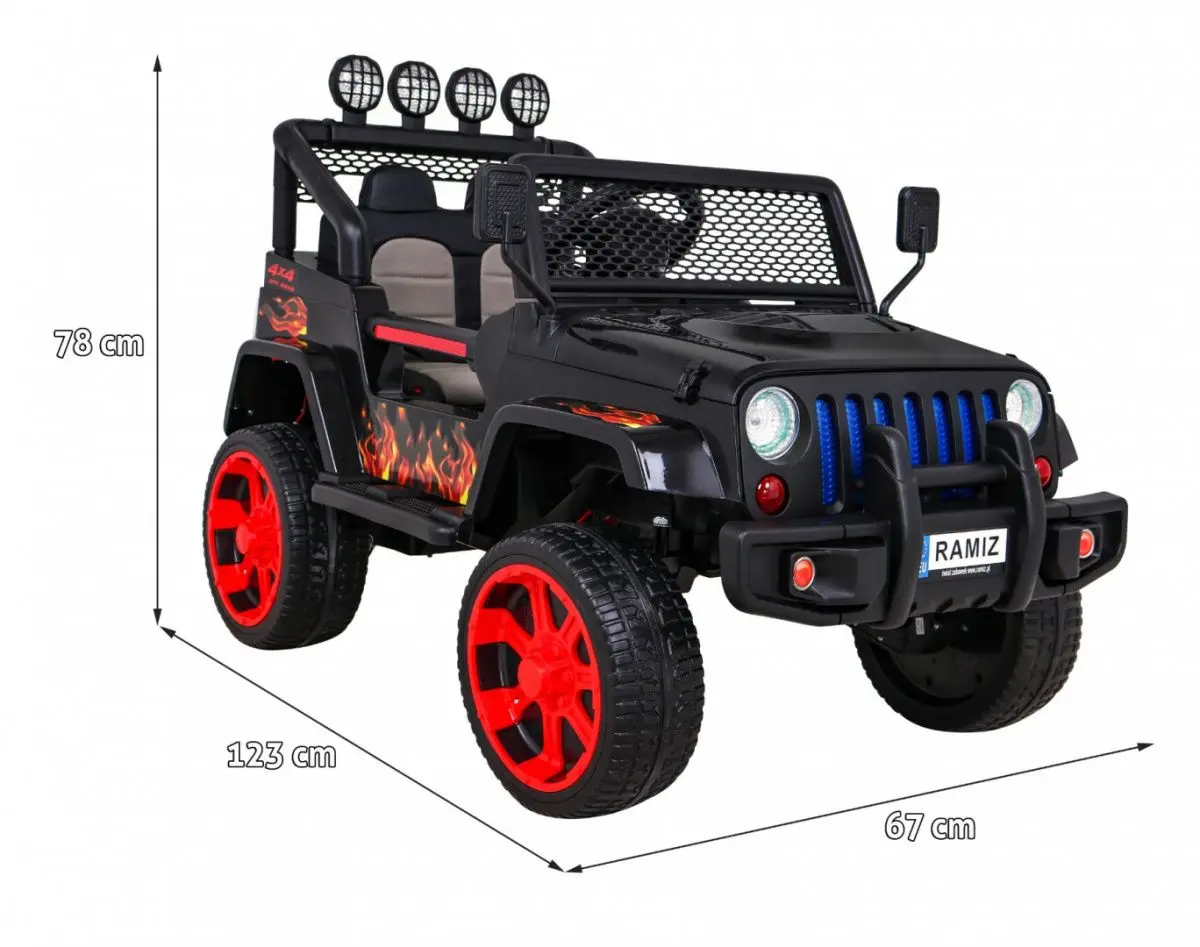 Masinuta electrica Ramiz New Raptor Drifter 4x4 (Flames)