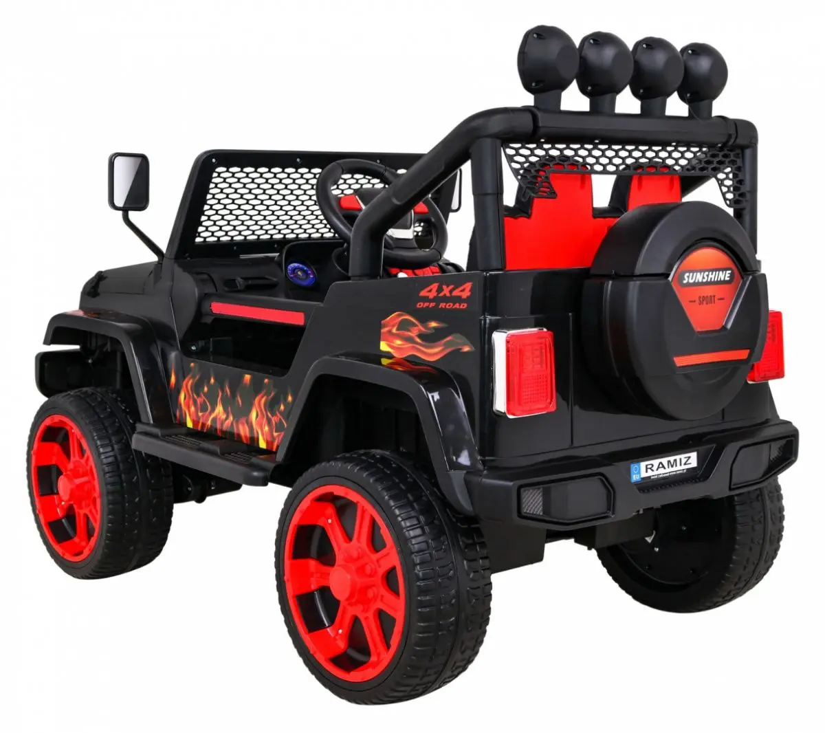 Masinuta electrica Ramiz New Raptor Drifter 4x4 (Flames)
