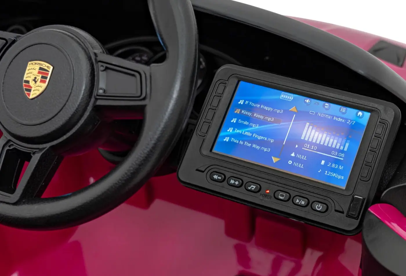 Masinuta electrica Ramiz Porsche Spyder RS 718 MP4 (Pink) - 7