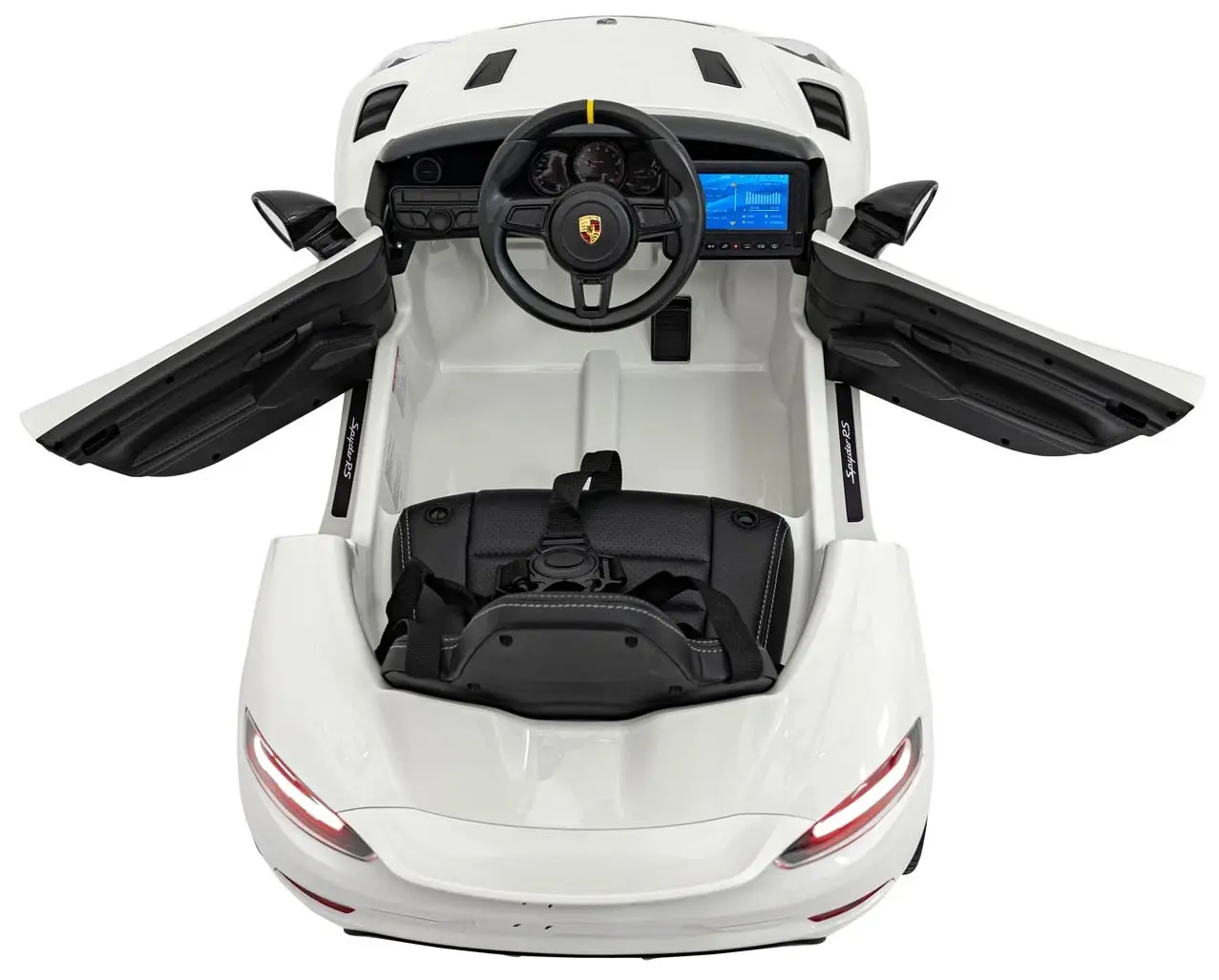 Masinuta electrica Ramiz Porsche Spyder RS 718 MP4 (White)