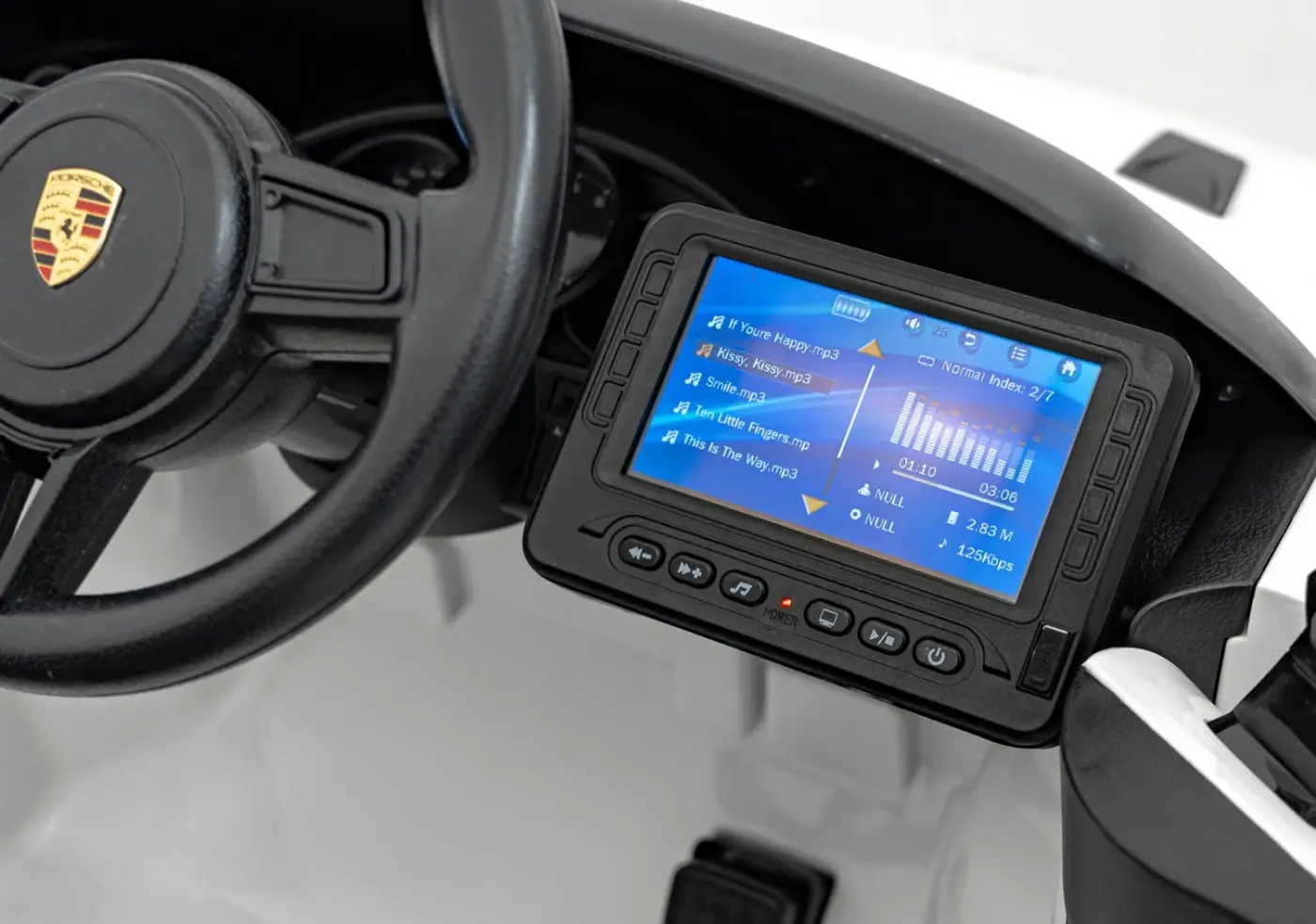 Masinuta electrica Ramiz Porsche Spyder RS 718 MP4 (White)