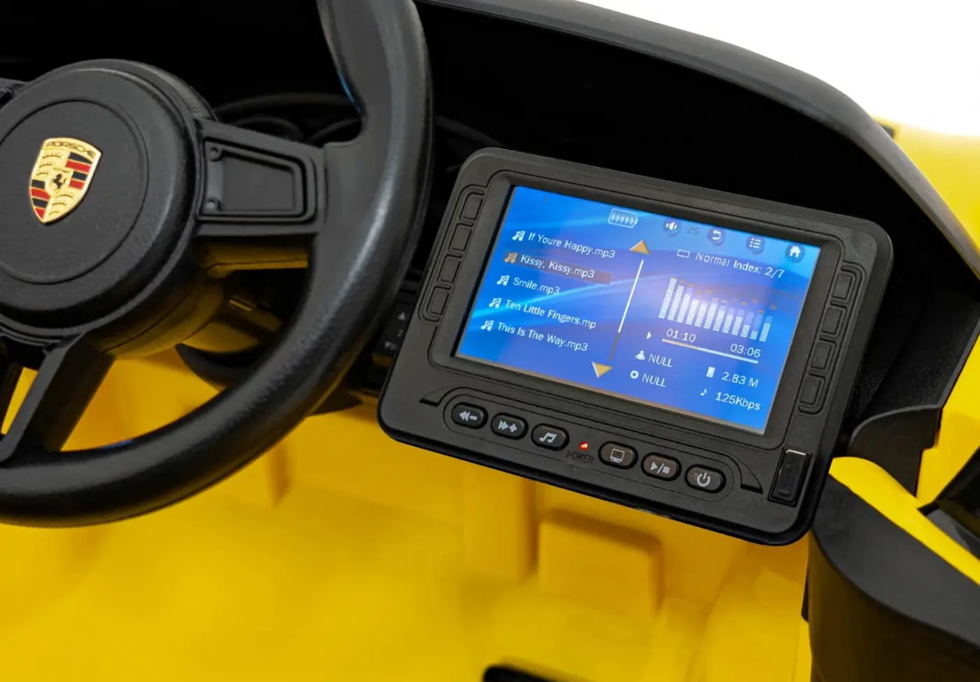 Masinuta electrica Ramiz Porsche Spyder RS 718 MP4 (Yellow)