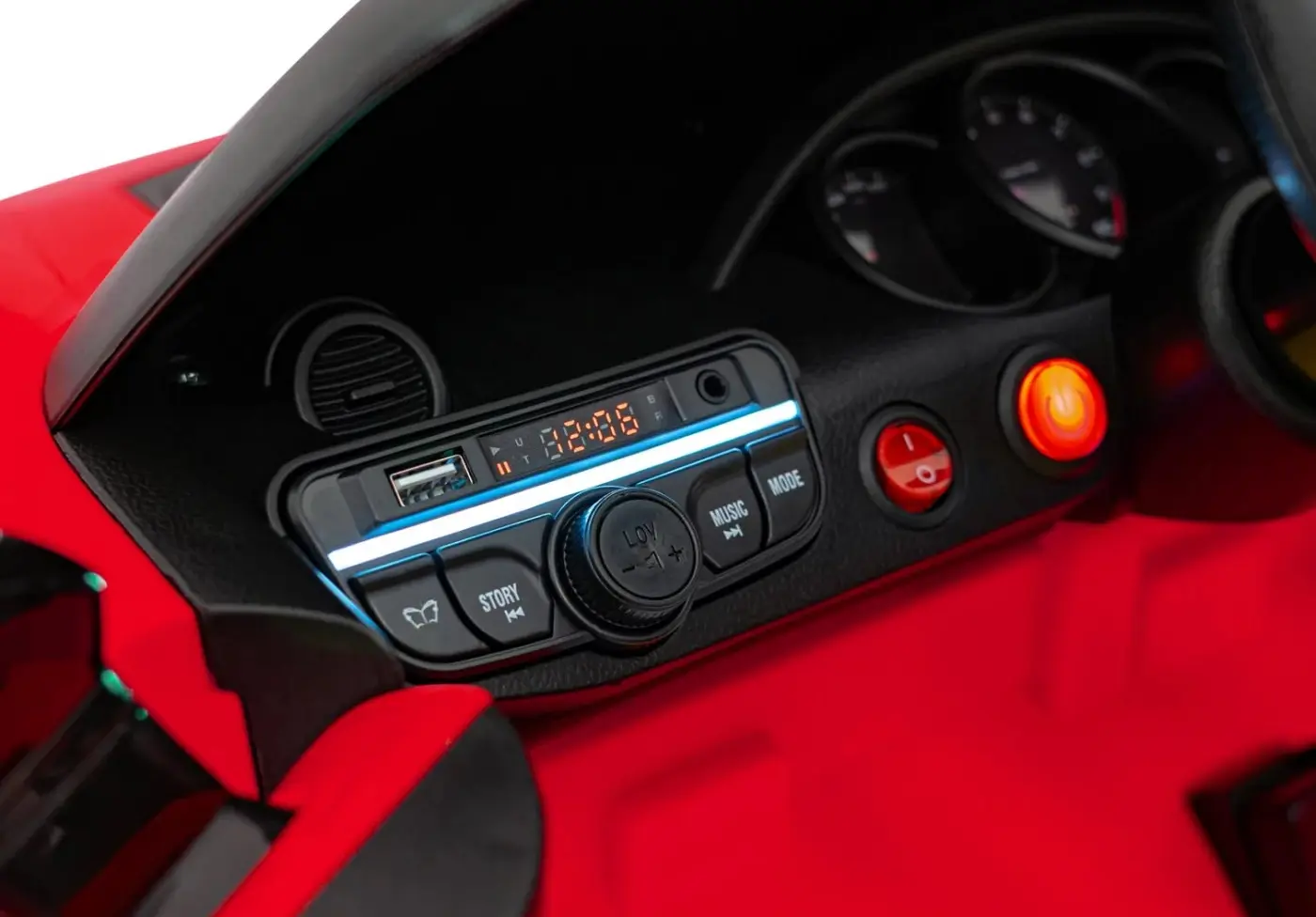 Masinuta electrica Ramiz Porsche Spyder RS 718 (Red)