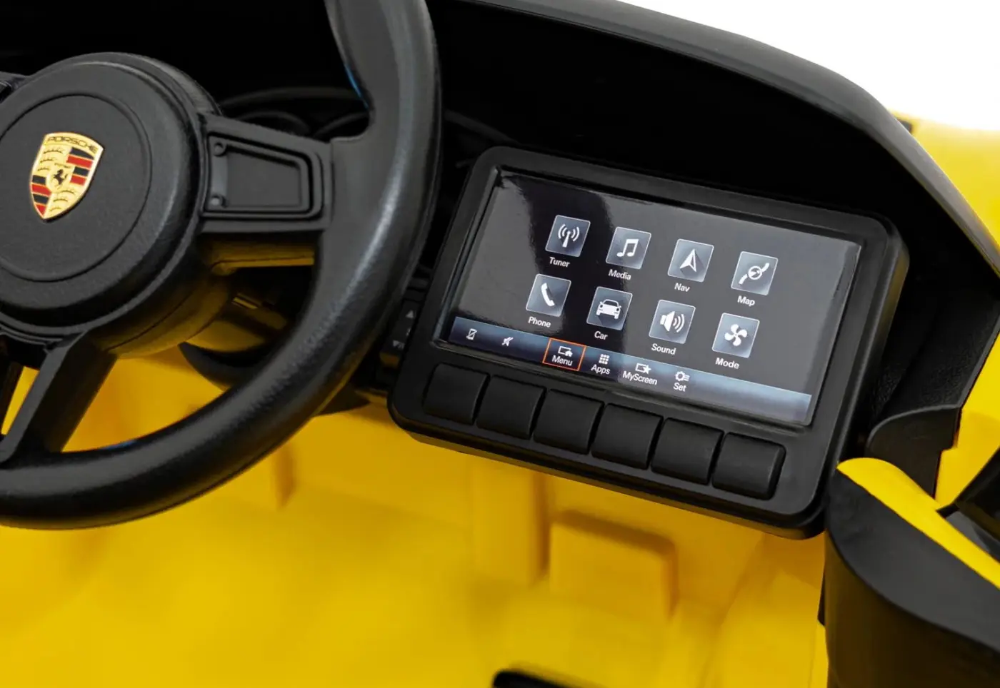 Masinuta electrica Ramiz Porsche Spyder RS 718 (Yellow)