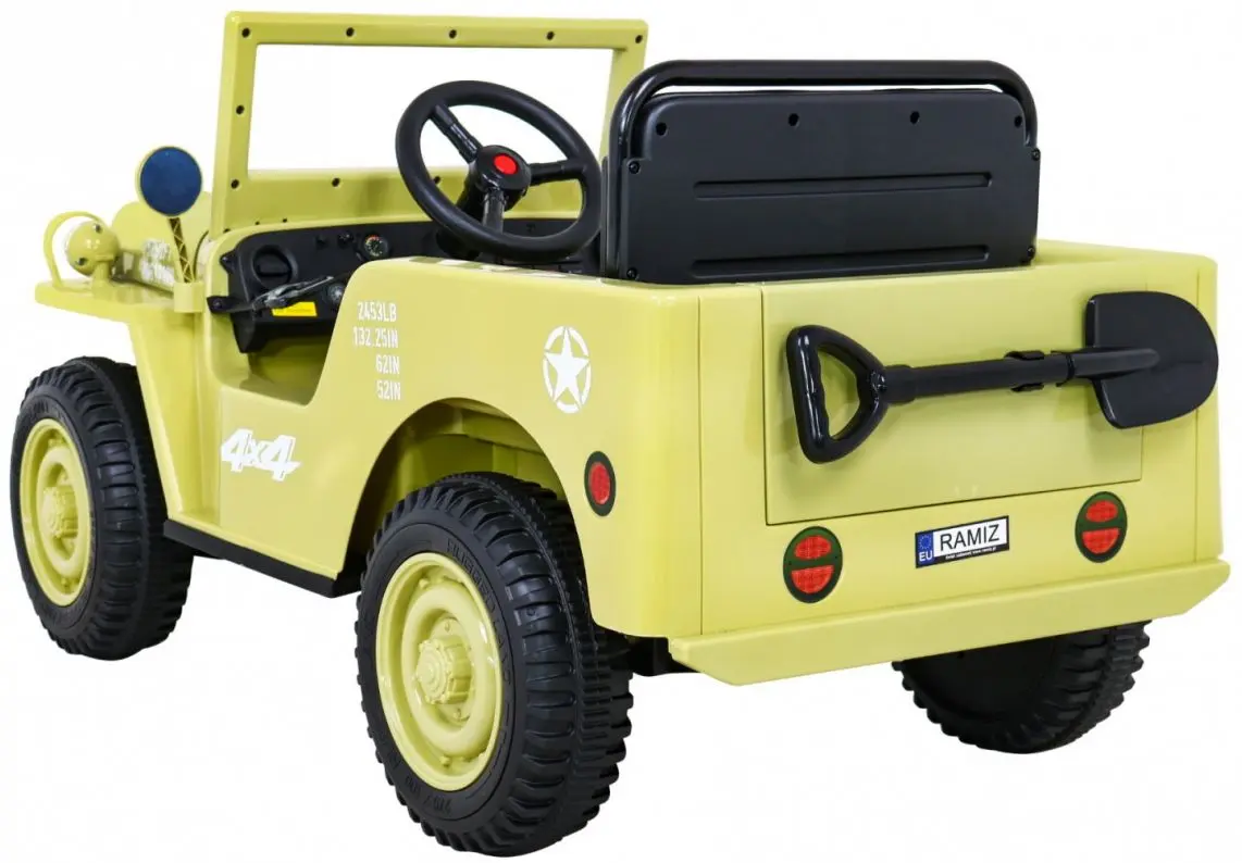 Masinuta electrică Ramiz Retro Military (Beige)