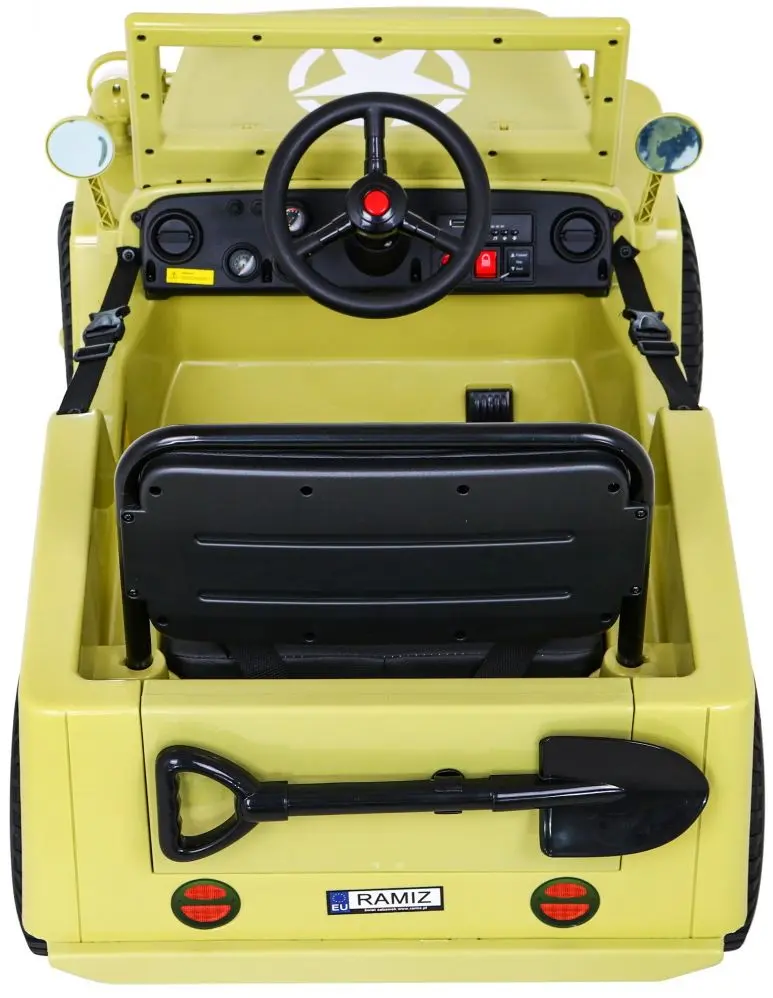 Masinuta electrică Ramiz Retro Military (Beige)