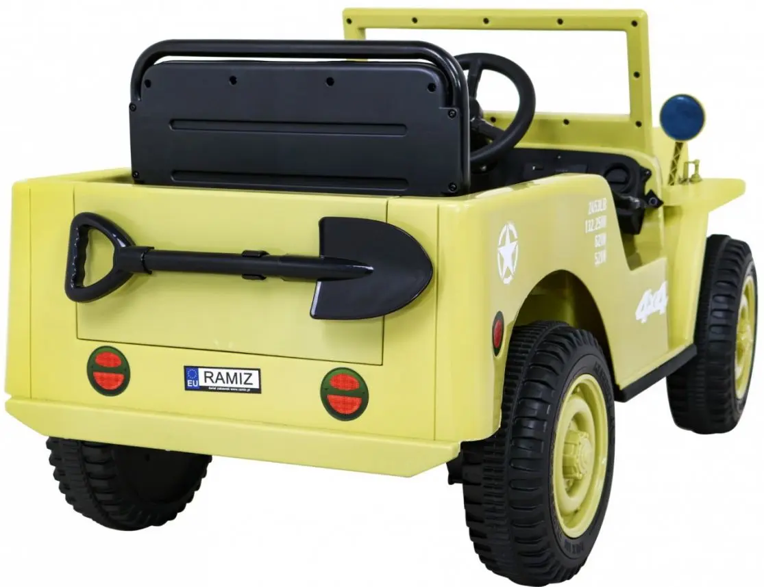 Masinuta electrică Ramiz Retro Military (Beige)