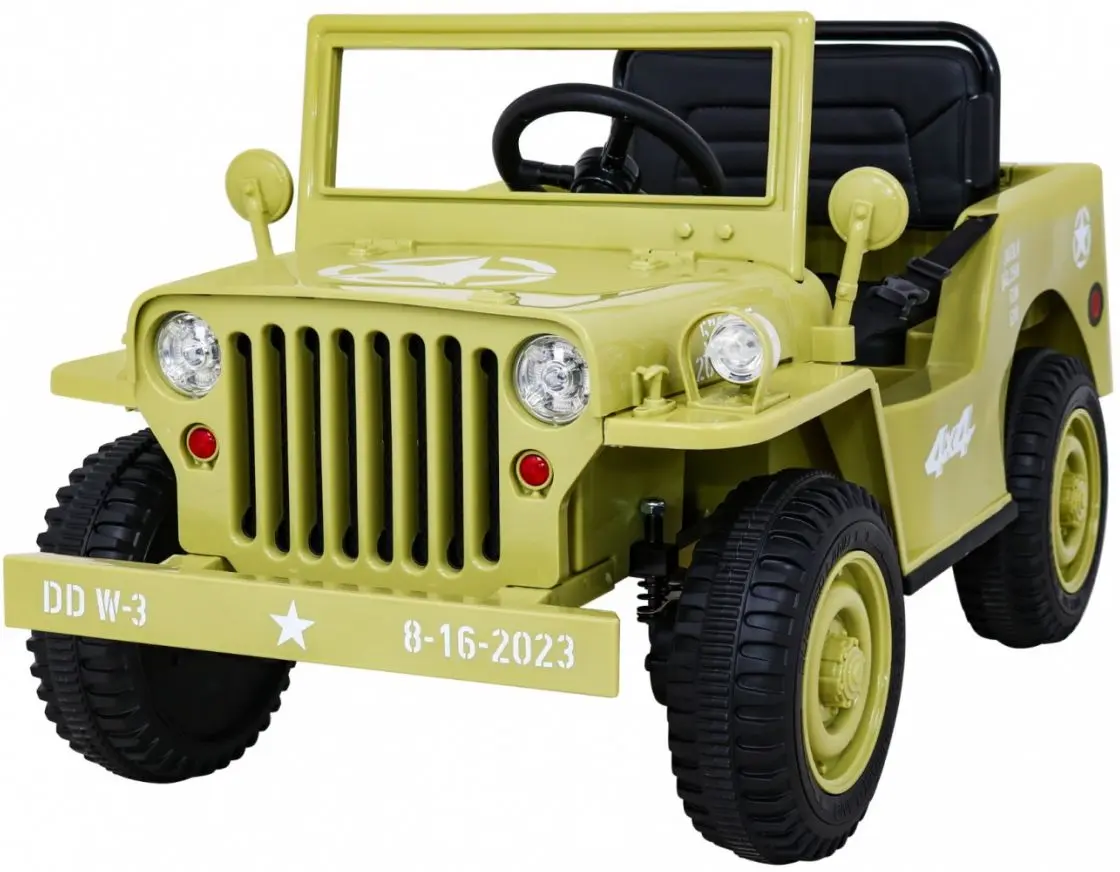 Masinuta electrică Ramiz Retro Military (Beige)