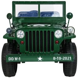 Masinuta electrică Ramiz Retro Military Vehicle 4x4 (Green) Thumb