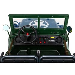 Masinuta electrică Ramiz Retro Military Vehicle 4x4 (Green) Thumb