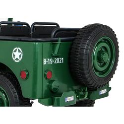 Masinuta electrică Ramiz Retro Military Vehicle 4x4 (Green) Thumb