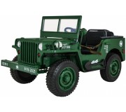 Masinuta electrică Ramiz Retro Military Vehicle 4x4 (Green)