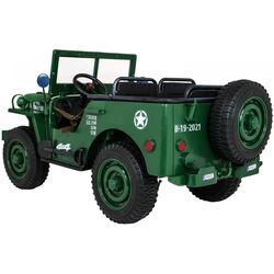 Masinuta electrică Ramiz Retro Military Vehicle 4x4 (Green) Thumb