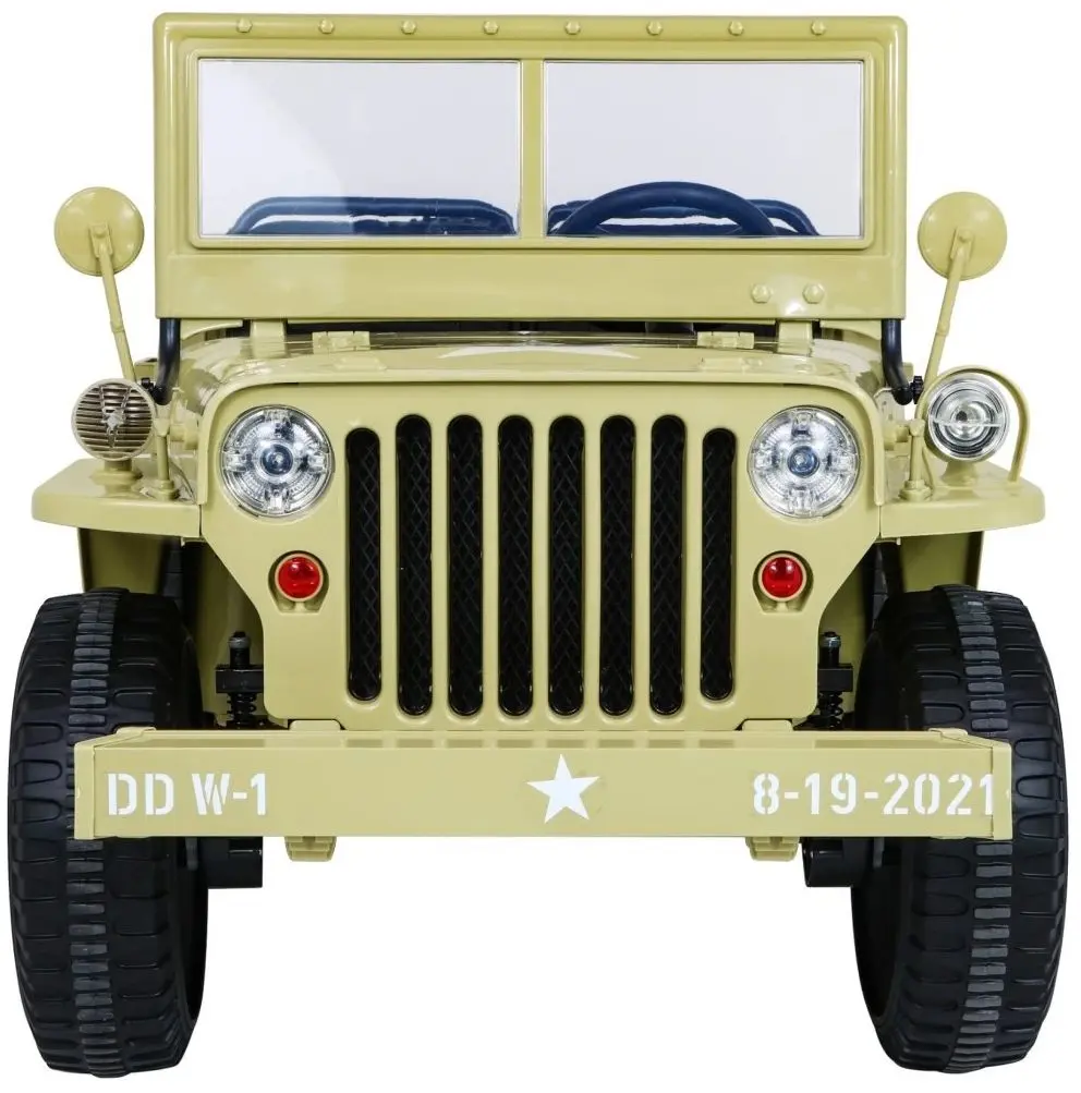 Электромобиль Ramiz Retro Military Vehicle 4x4 (Sand) - 11