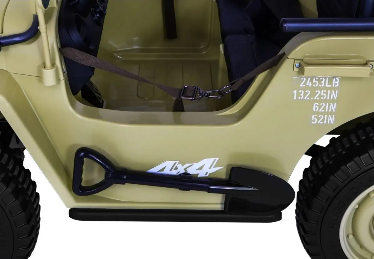 Электромобиль Ramiz Retro Military Vehicle 4x4 (Sand) - 2