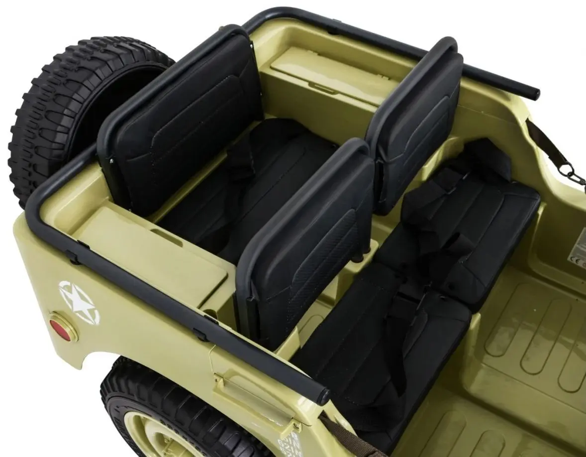 Электромобиль Ramiz Retro Military Vehicle 4x4 (Sand) - 10