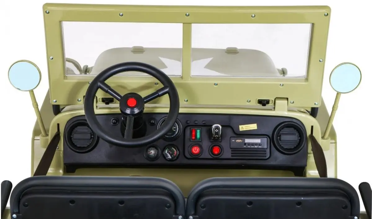 Электромобиль Ramiz Retro Military Vehicle 4x4 (Sand) - 8