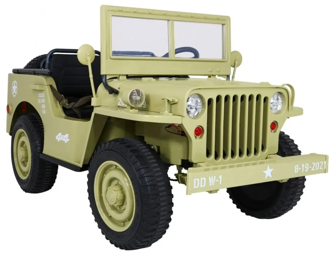 Электромобиль Ramiz Retro Military Vehicle 4x4 (Sand) - 18