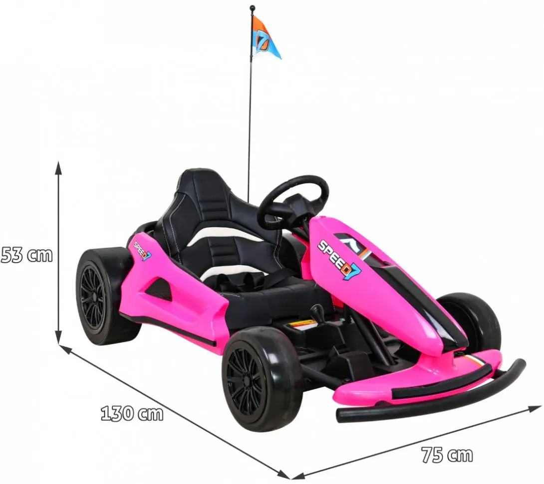 Maşinuţă electrică Ramiz Speed 7 Drift King (Pink/Black)