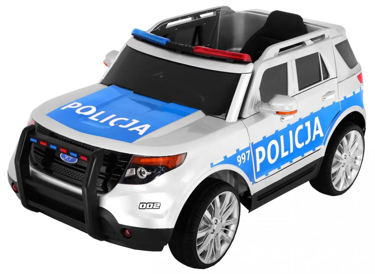 Masinuta electrică Ramiz SUV Poland Police (White/Blue) - 2