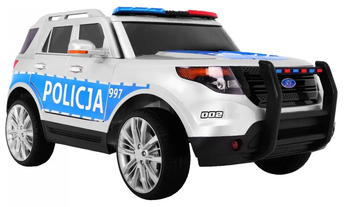 Masinuta electrică Ramiz SUV Poland Police (White/Blue) - 5