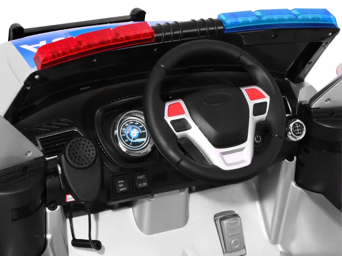Masinuta electrică Ramiz SUV Poland Police (White/Blue) - 7