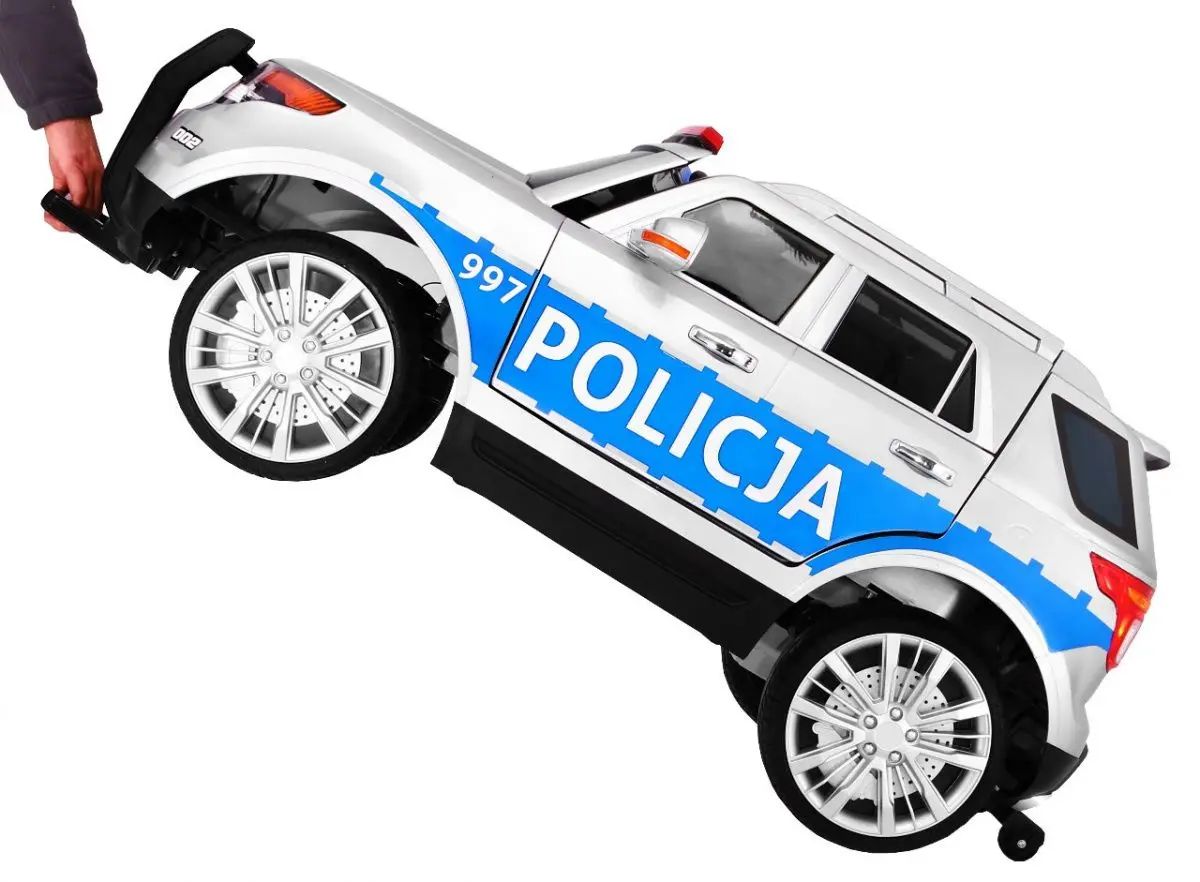 Masinuta electrică Ramiz SUV Poland Police (White/Blue) - 9