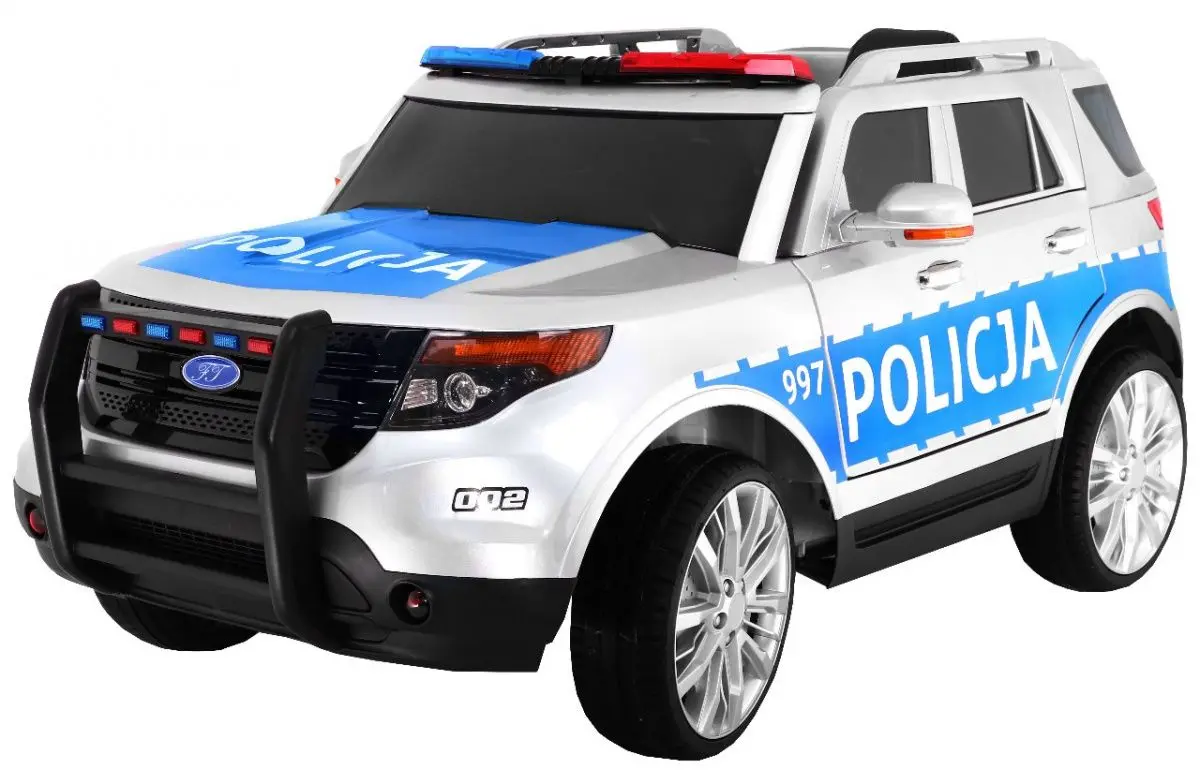 Masinuta electrică Ramiz SUV Poland Police (White/Blue)