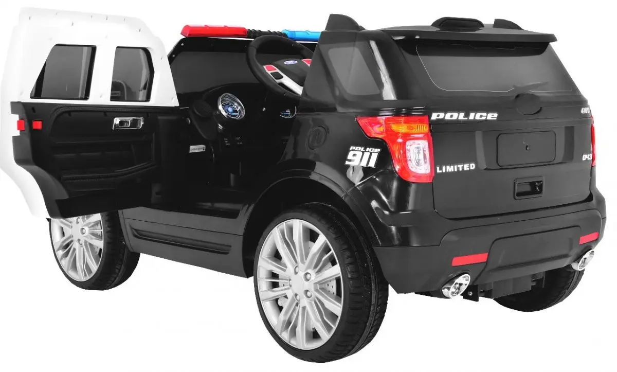 Masinuta electrică Ramiz SUV Police (White/Black)