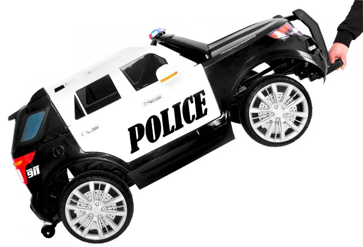 Masinuta electrică Ramiz SUV Police (White/Black)