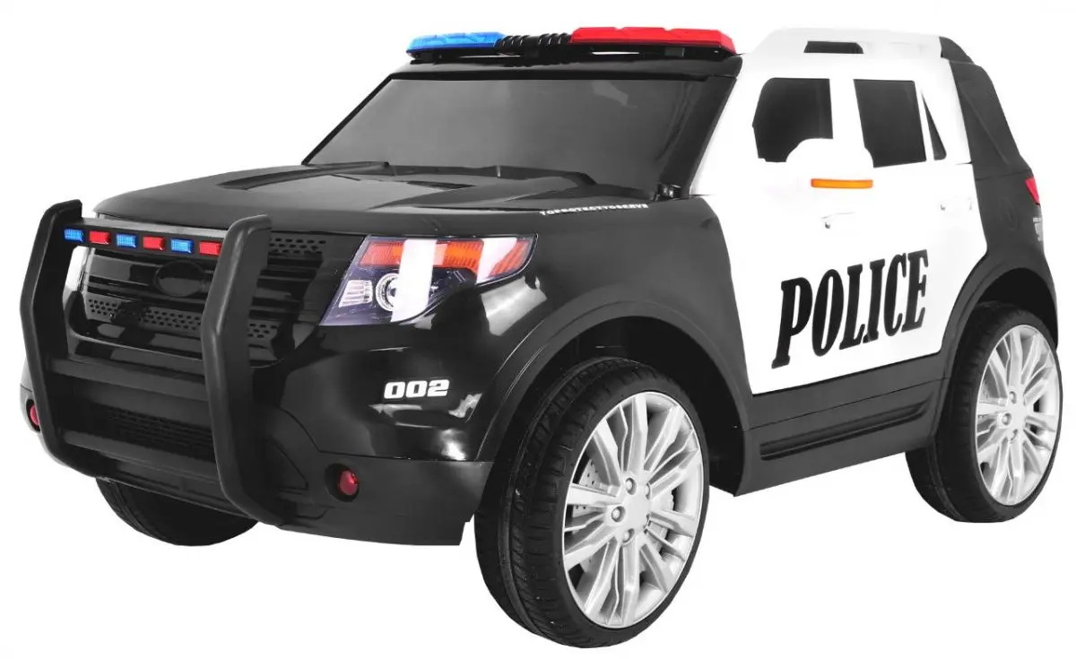 Masinuta electrică Ramiz SUV Police (White/Black)