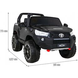 Maşinuţă electrică Ramiz Toyota Hillux (Black) Thumb