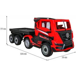 Maşinuţă electrică cu remorcă Ramiz Super Truck (Red/Black) Thumb