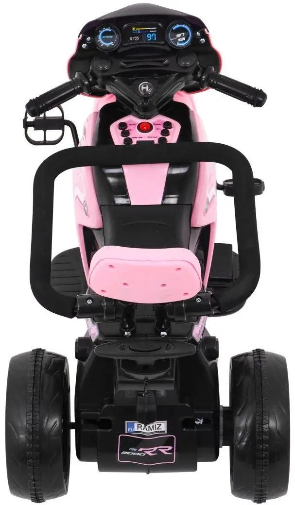 Электромотоцикл 2в1 Ramiz Pusher (Pink) - 4