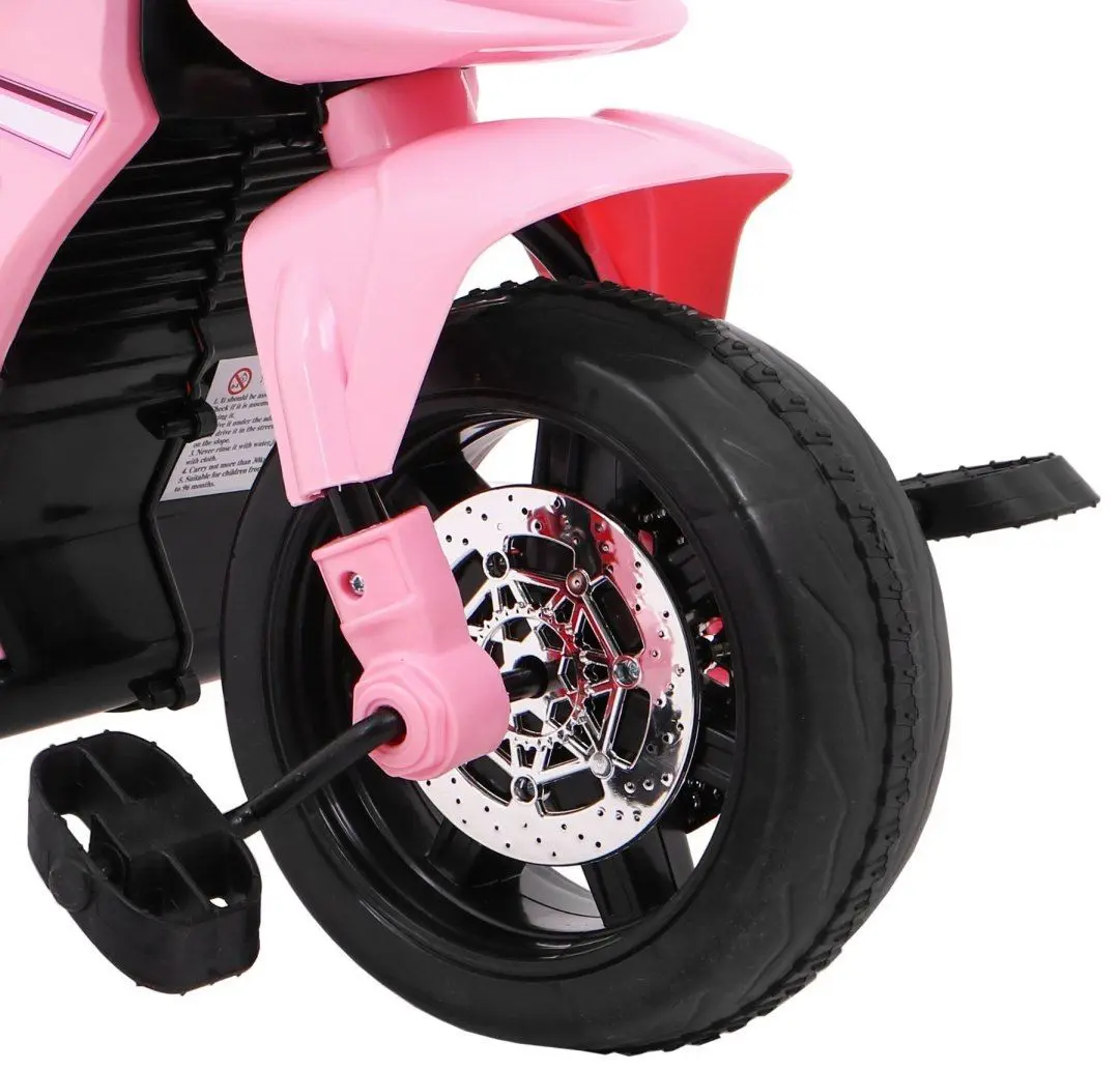 Электромотоцикл 2в1 Ramiz Pusher (Pink) - 9