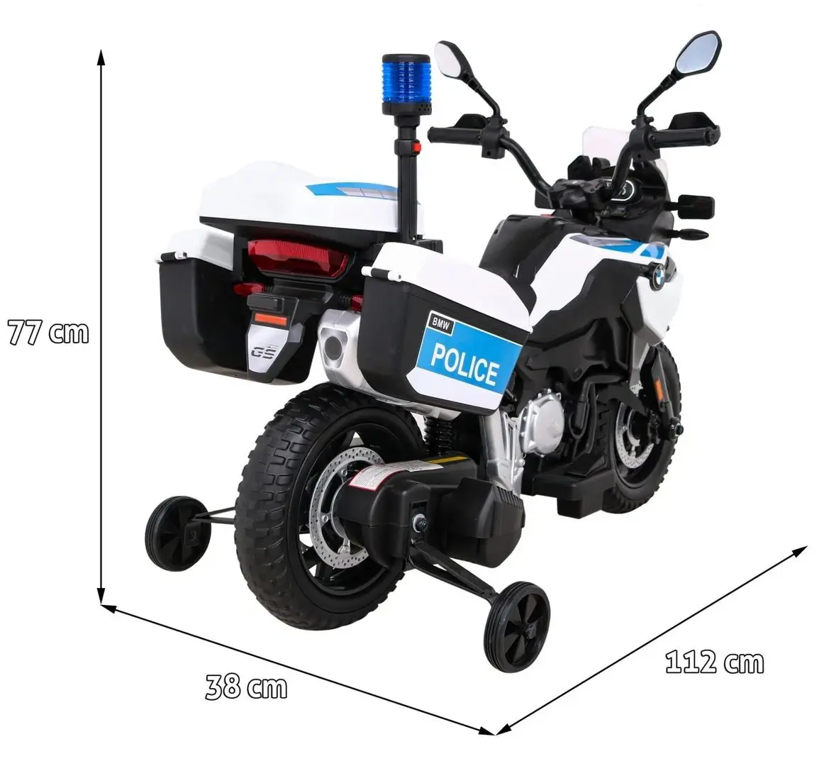 Motocicletă electrică Ramiz BMW F850 GS Police (White/Blue)